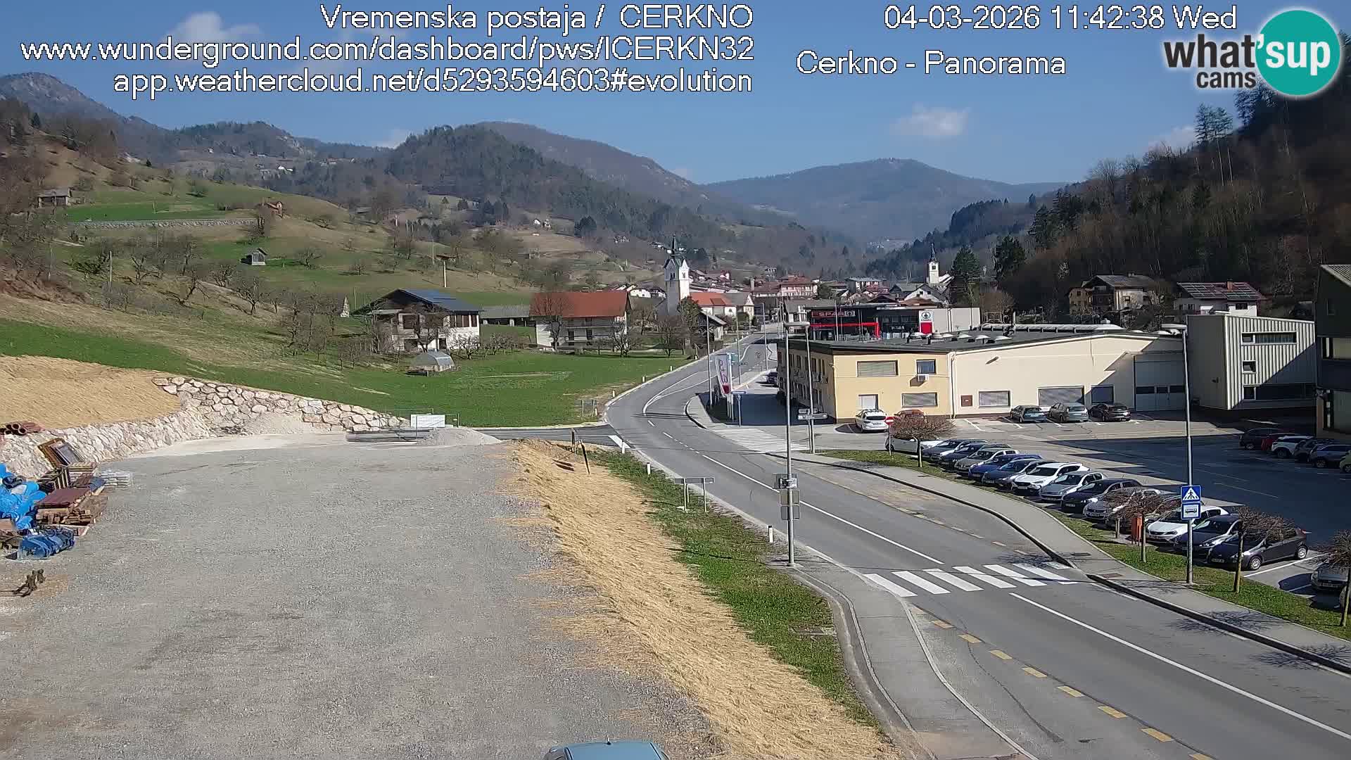 Cerkno entrada a la ciudad Webcam en vivo