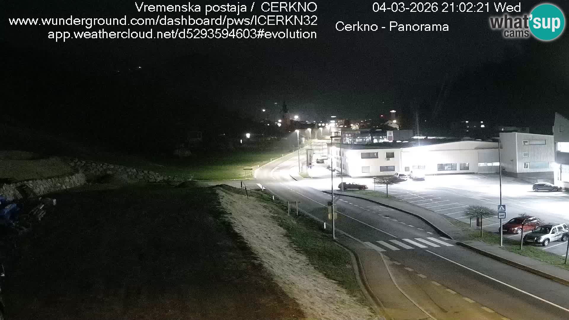 Cerkno city entrance Live Webcam