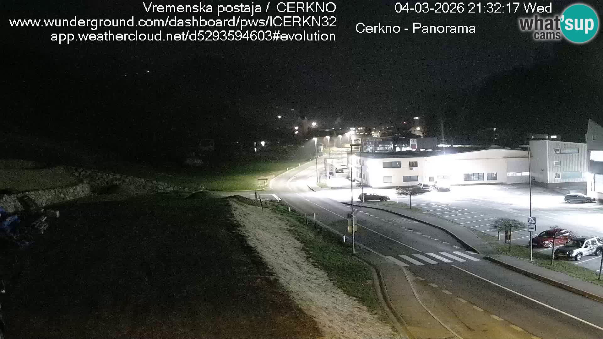 Cerkno city entrance Live Webcam