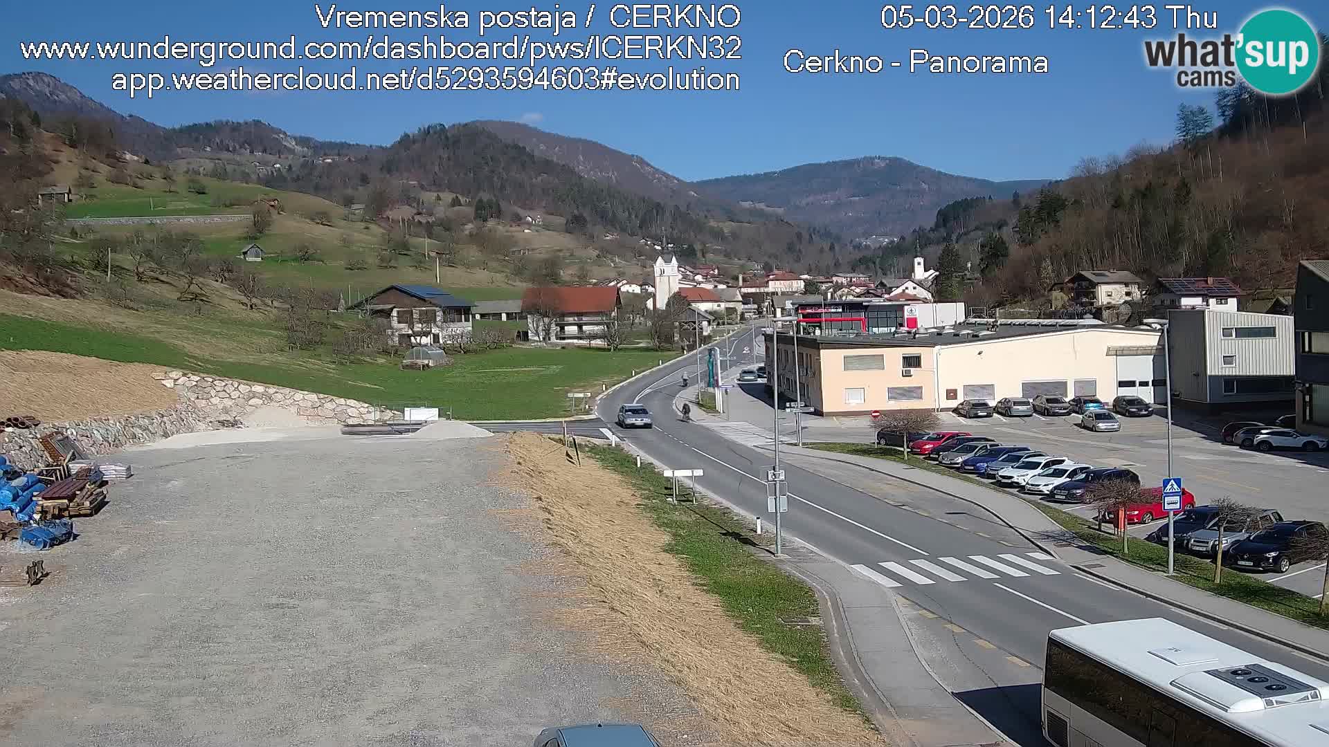 Cerkno city entrance Live Webcam