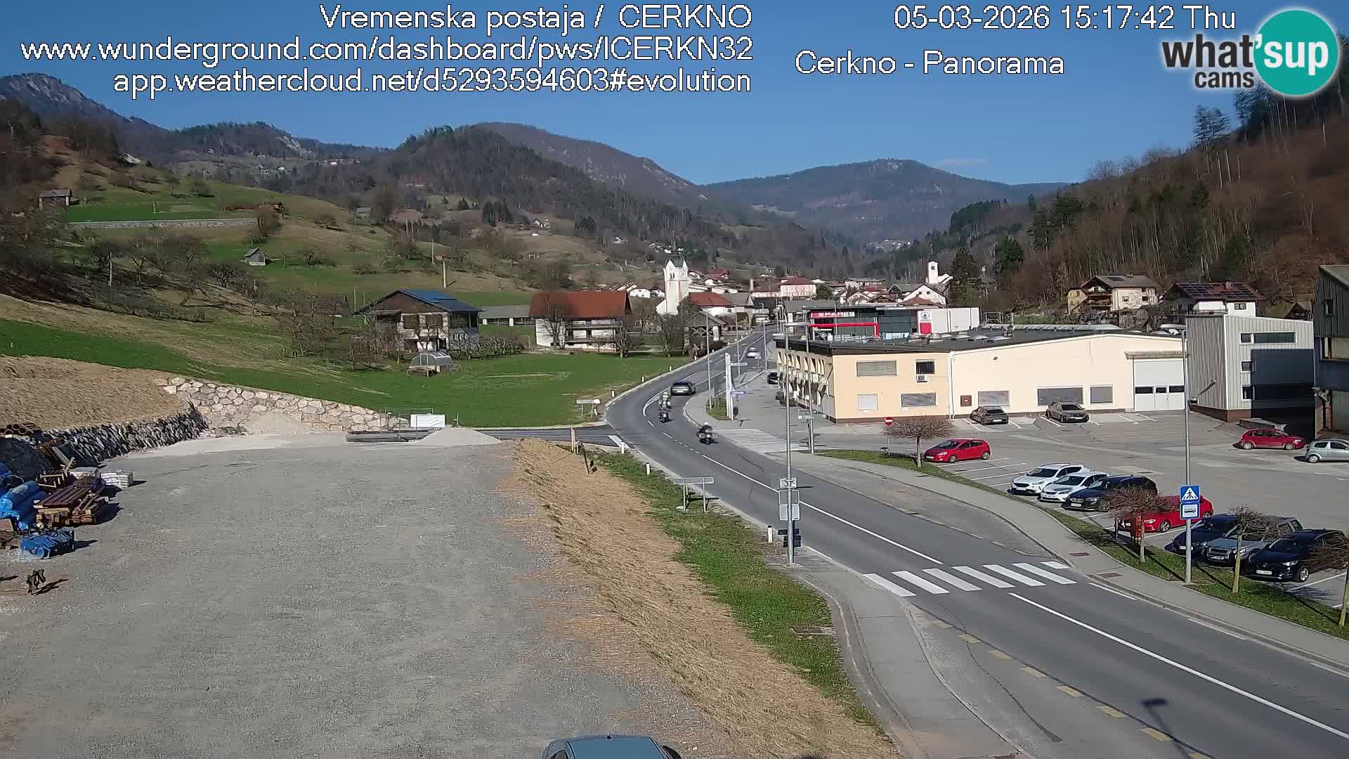 Cerkno city entrance Live Webcam