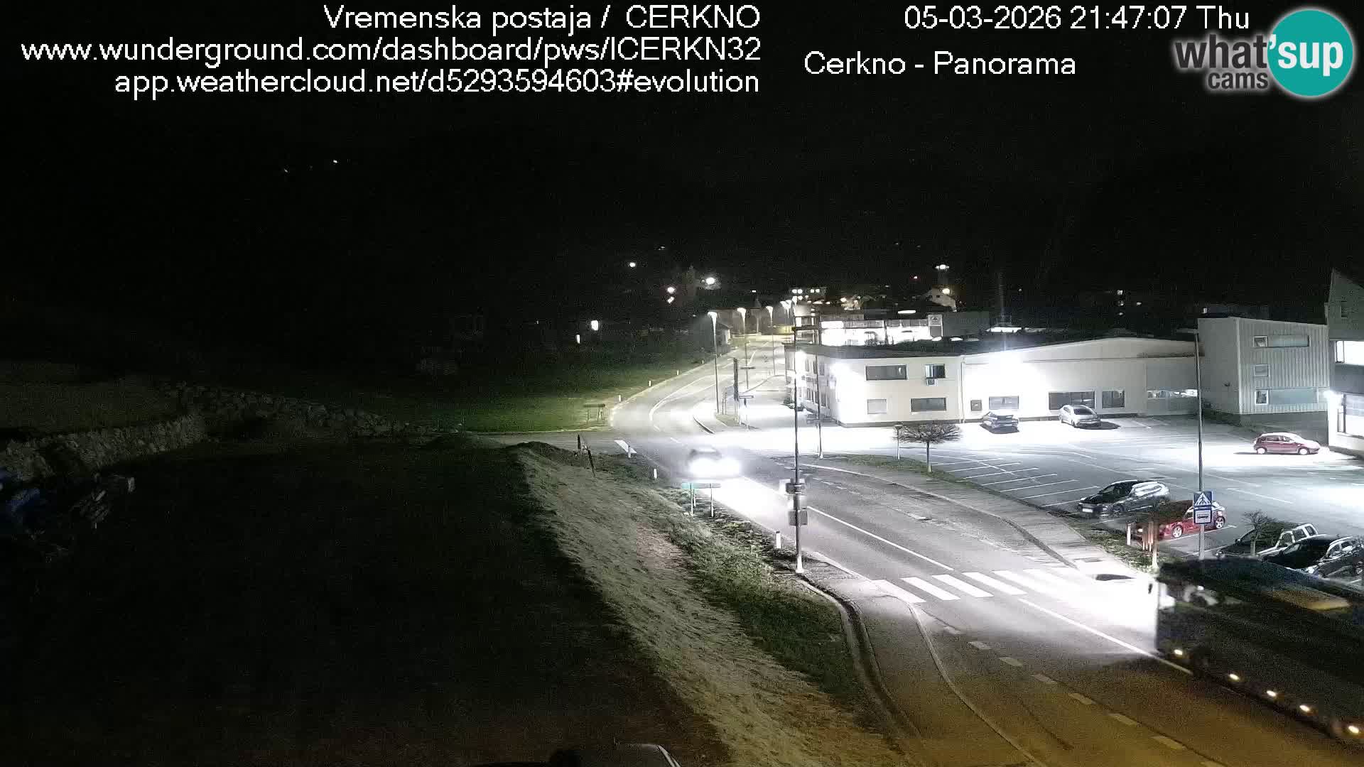 Cerkno city entrance Live Webcam