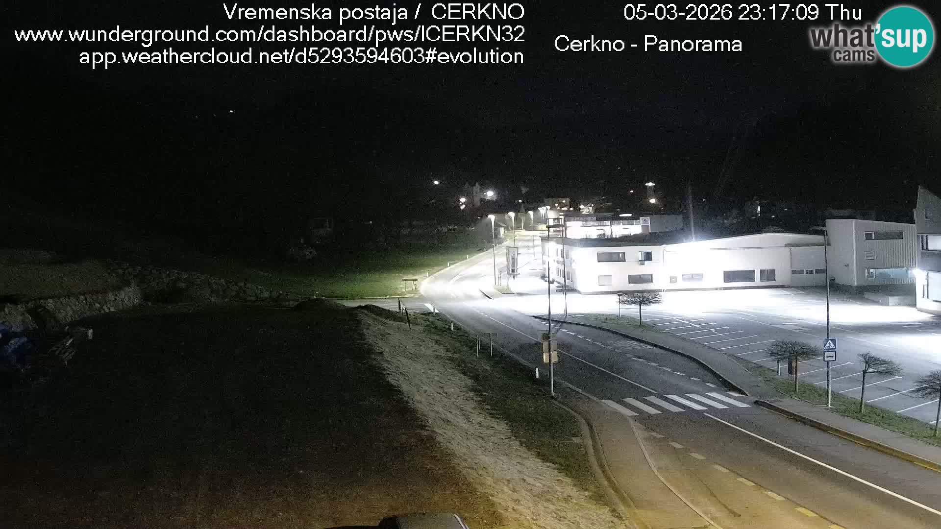 Cerkno city entrance Live Webcam