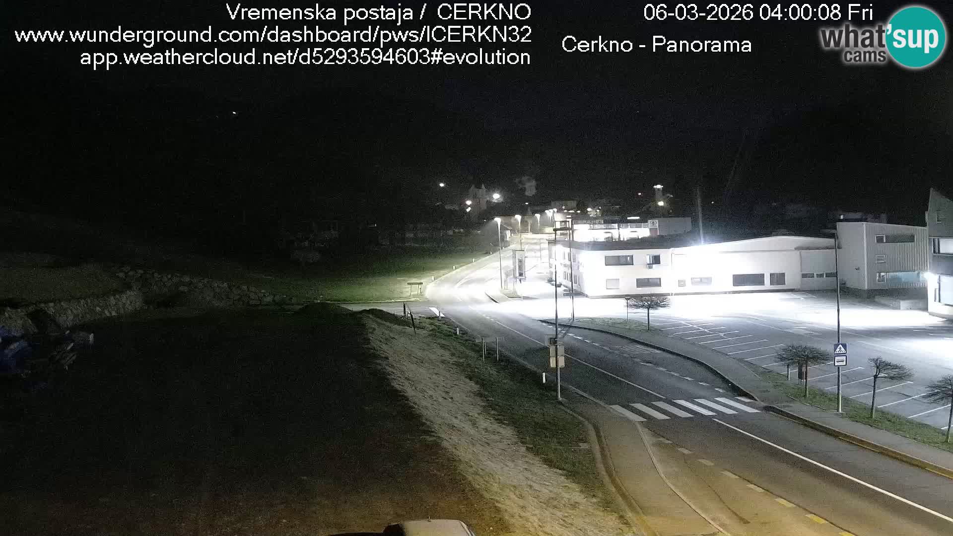 Cerkno city entrance Live Webcam
