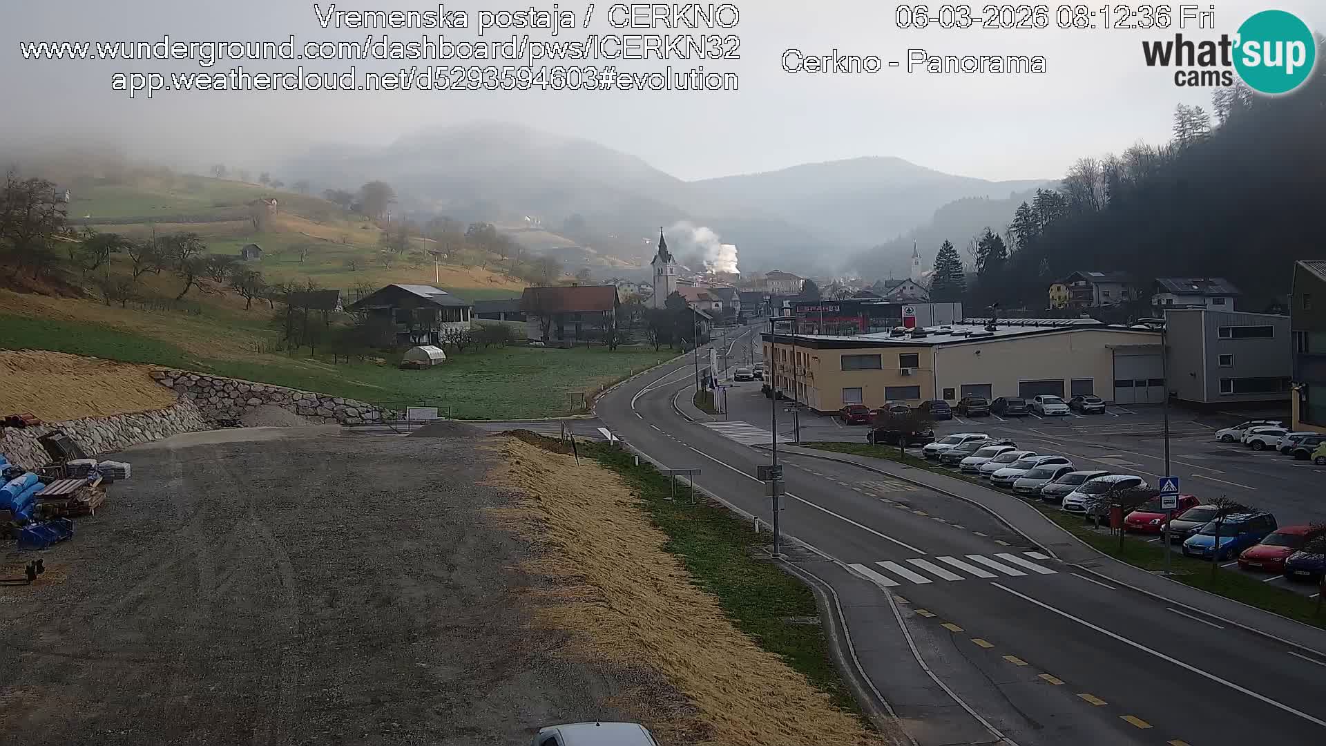 Cerkno city entrance Live Webcam