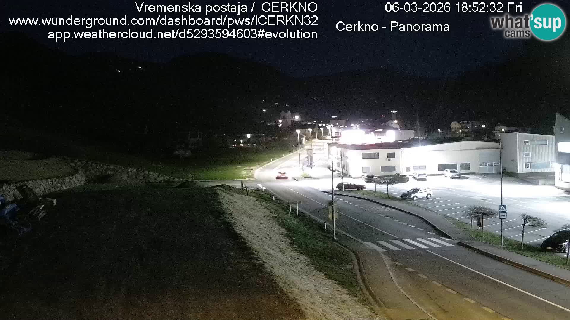 Cerkno city entrance Live Webcam