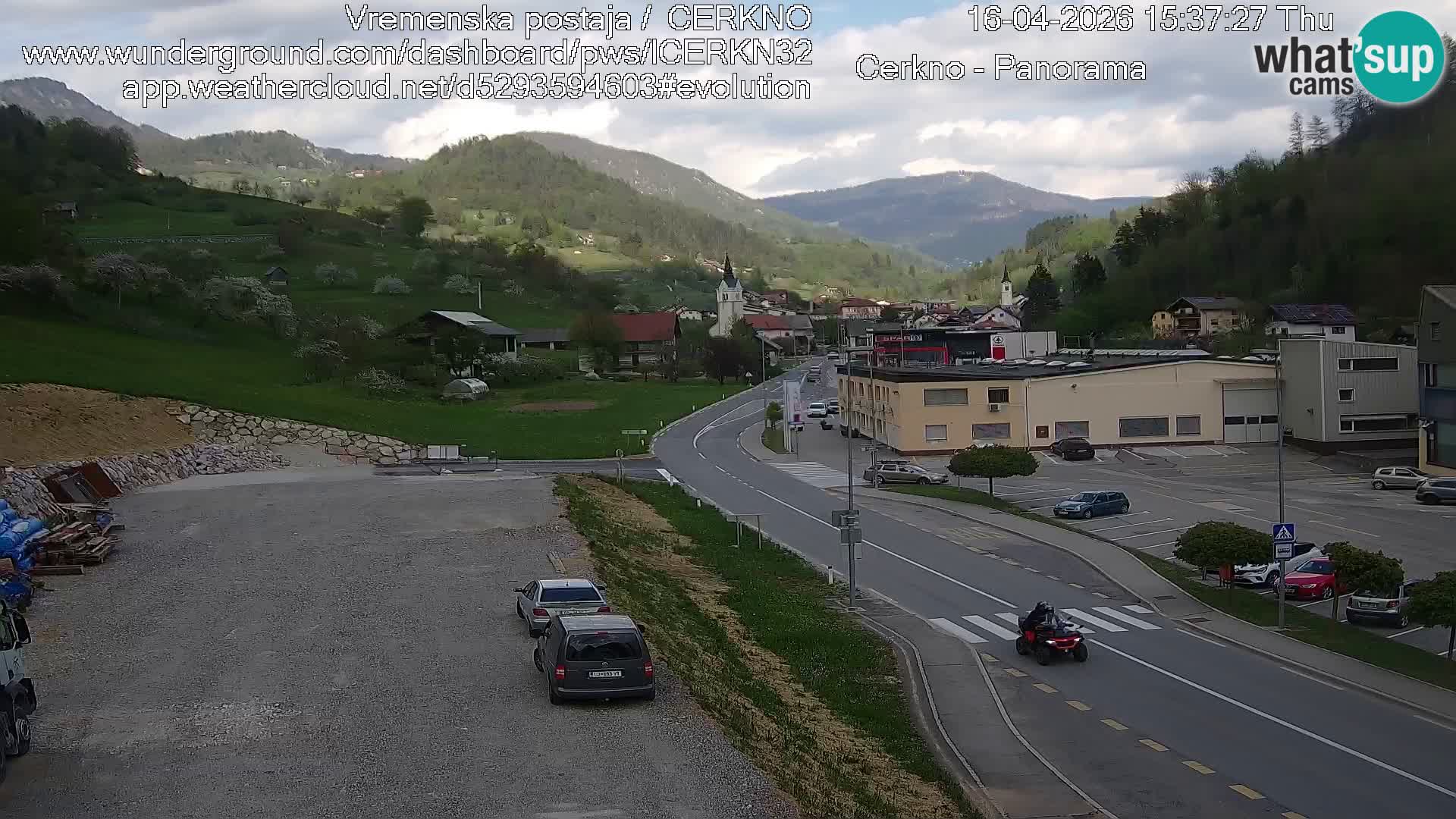Cerkno city entrance Live Webcam