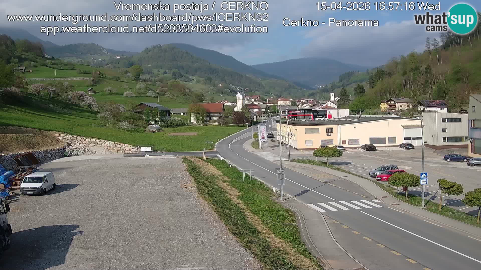 Cerkno city entrance Live Webcam