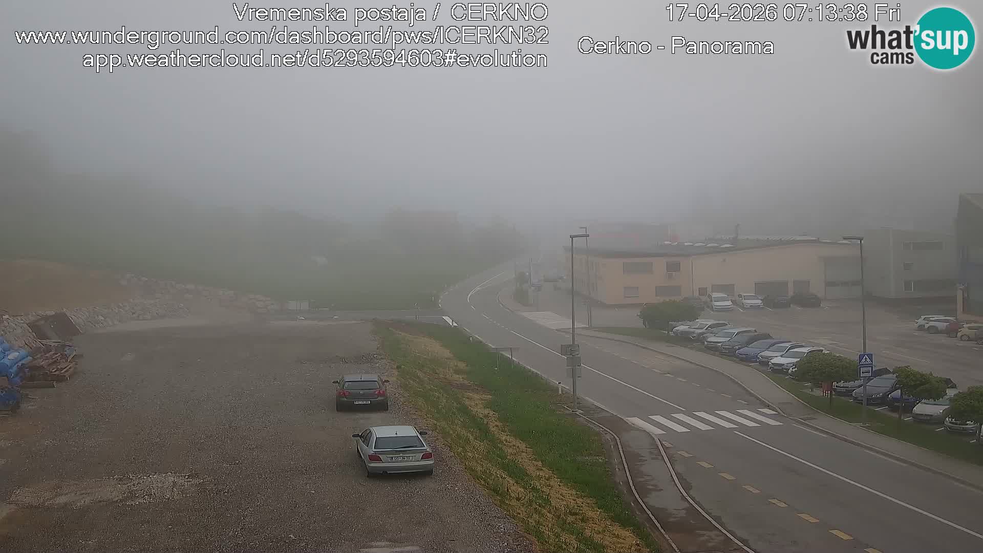 Webcam en direct – Entrée de la ville de Cerkno
