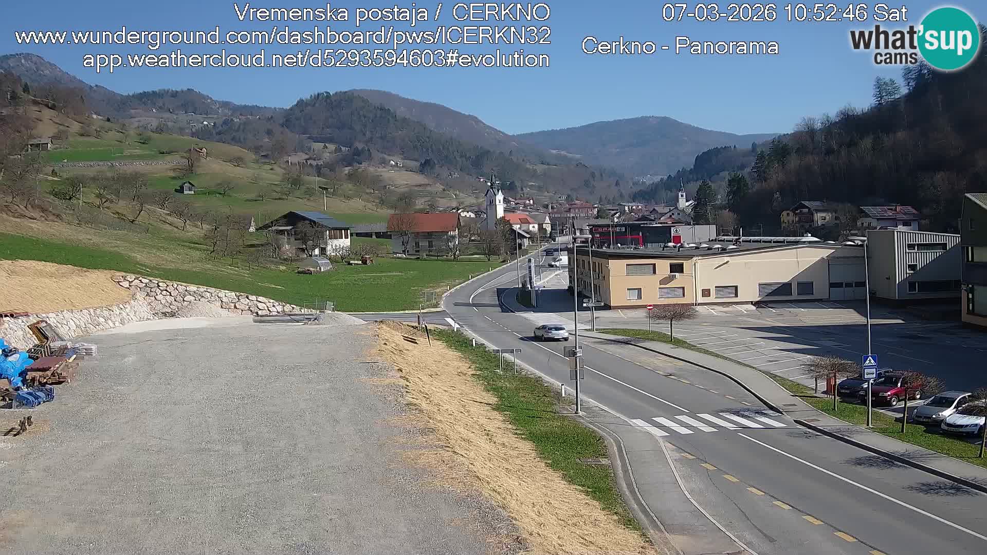 Cerkno city entrance Live Webcam