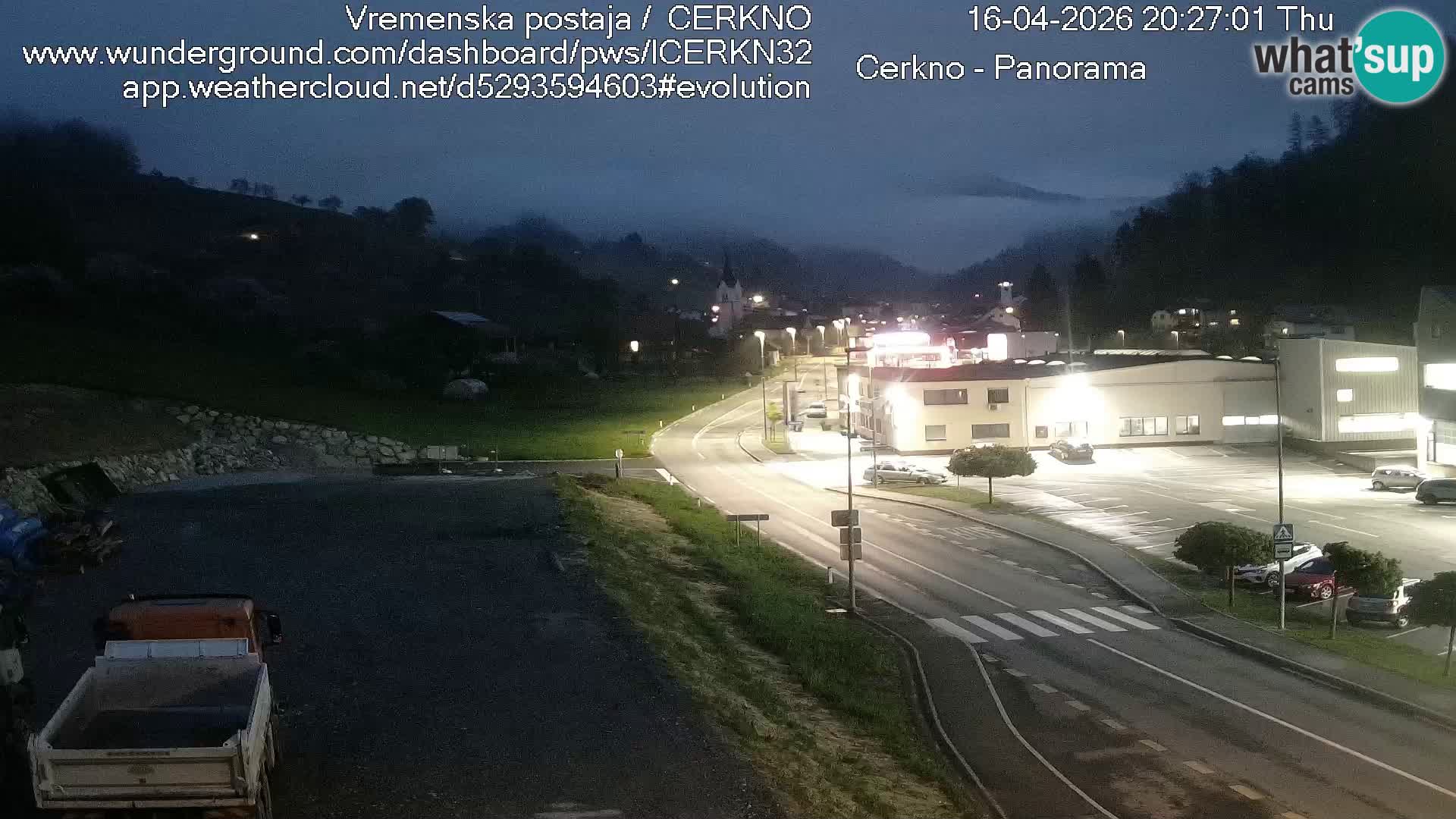 Cerkno entrada a la ciudad Webcam en vivo