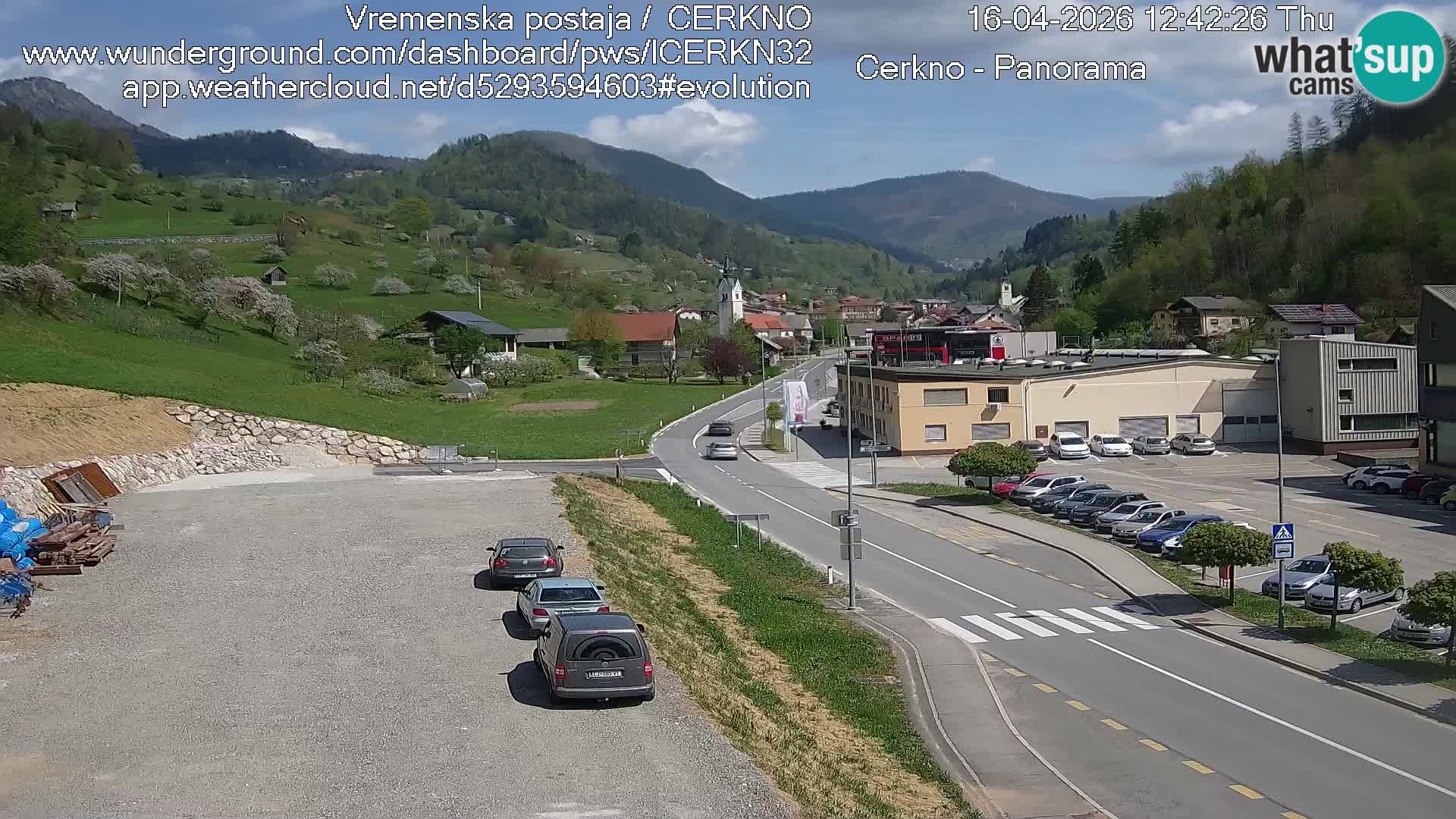 Cerkno entrada a la ciudad Webcam en vivo