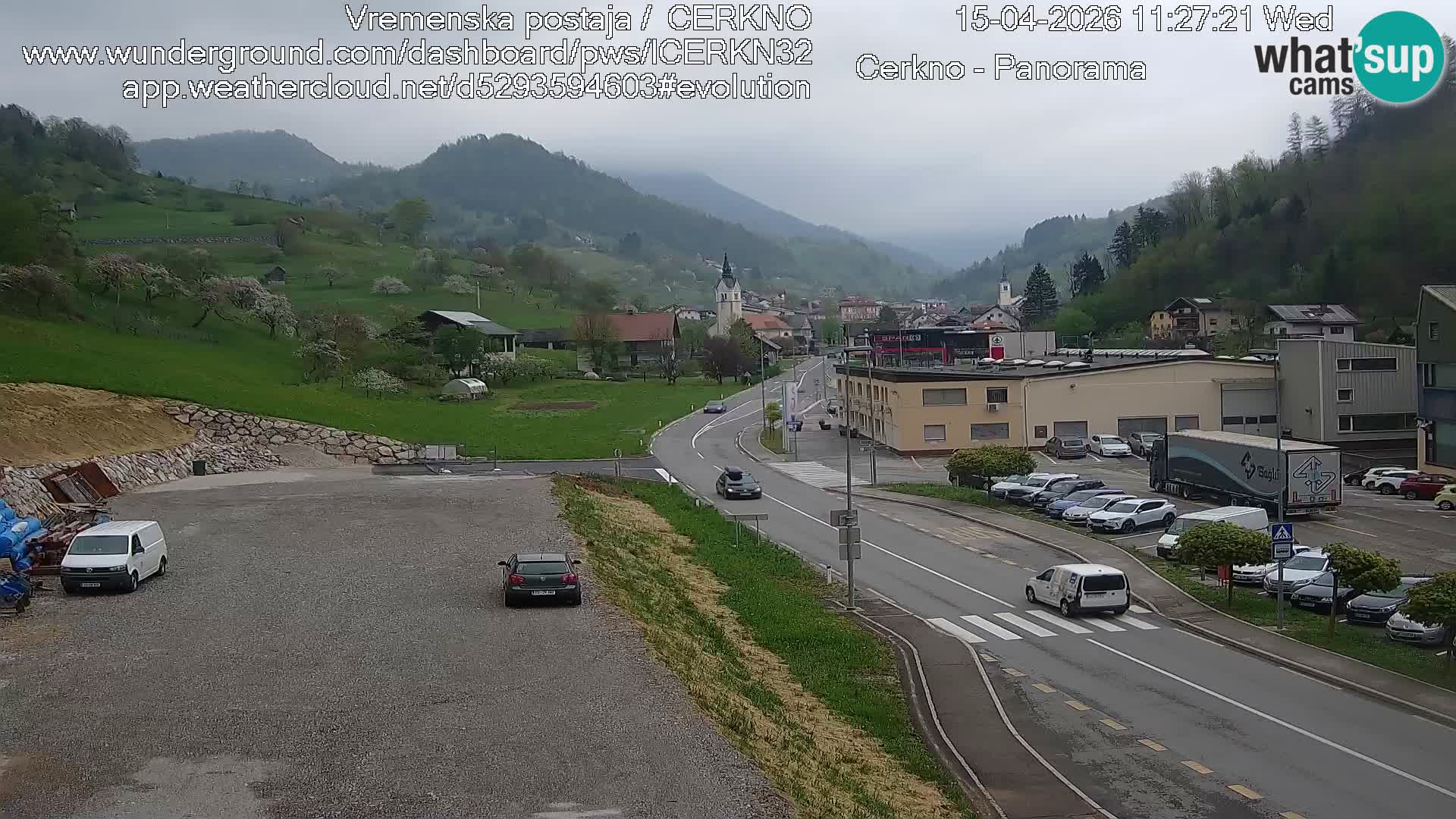 Cerkno city entrance Live Webcam