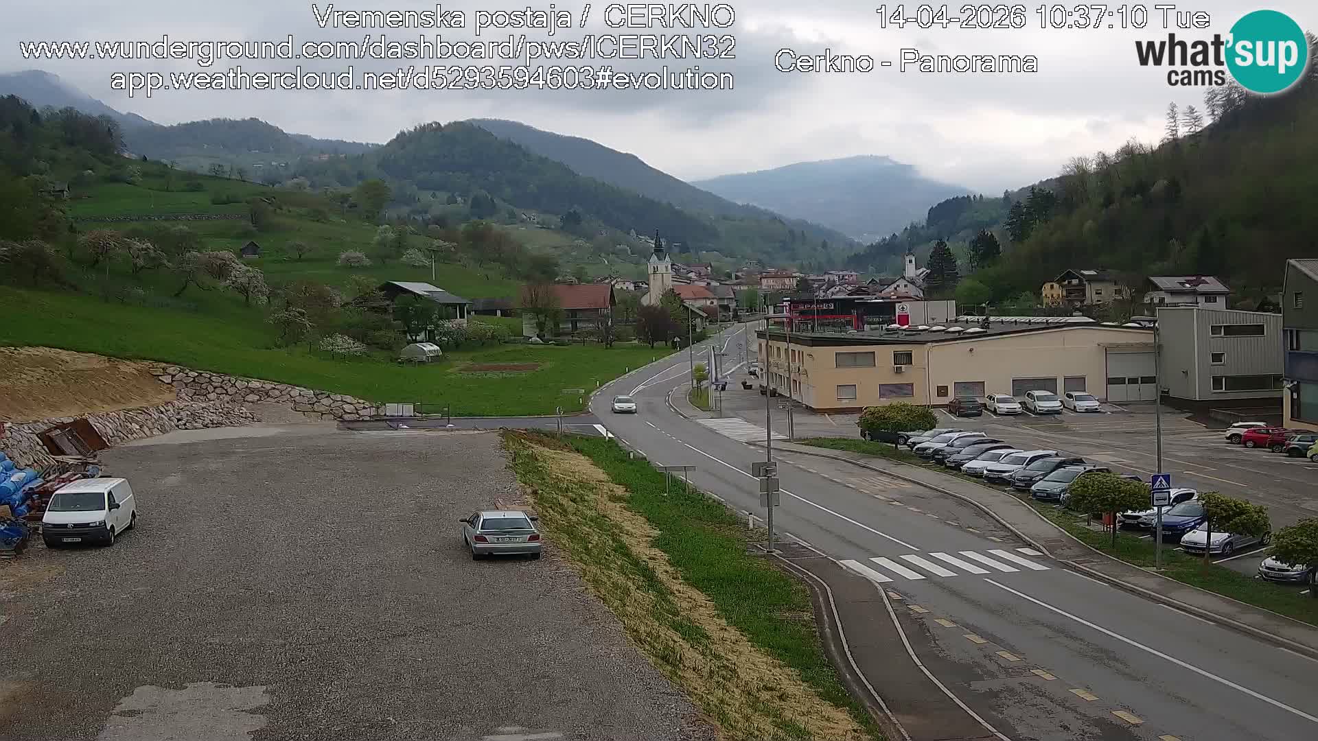 Cerkno city entrance Live Webcam