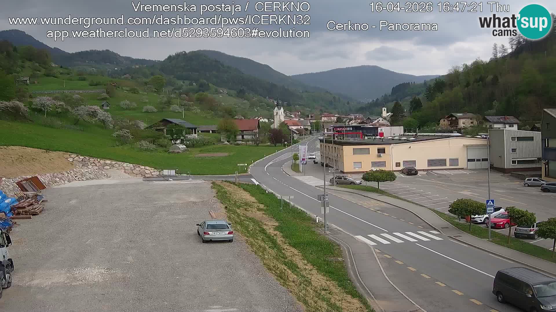 Cerkno city entrance Live Webcam