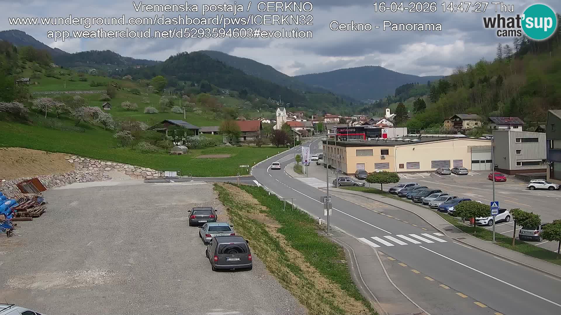 Webcam en direct – Entrée de la ville de Cerkno