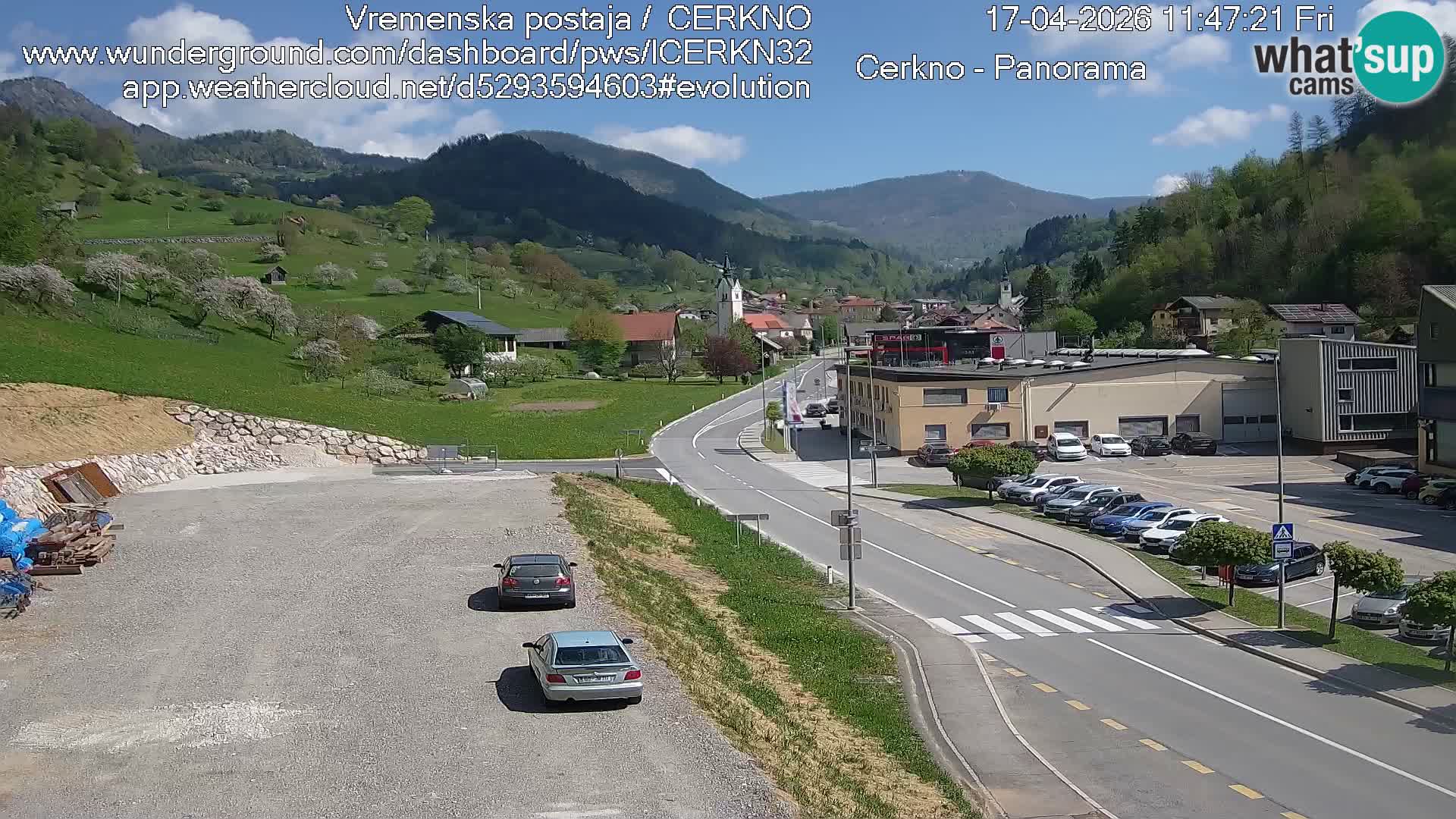 Cerkno entrada a la ciudad Webcam en vivo