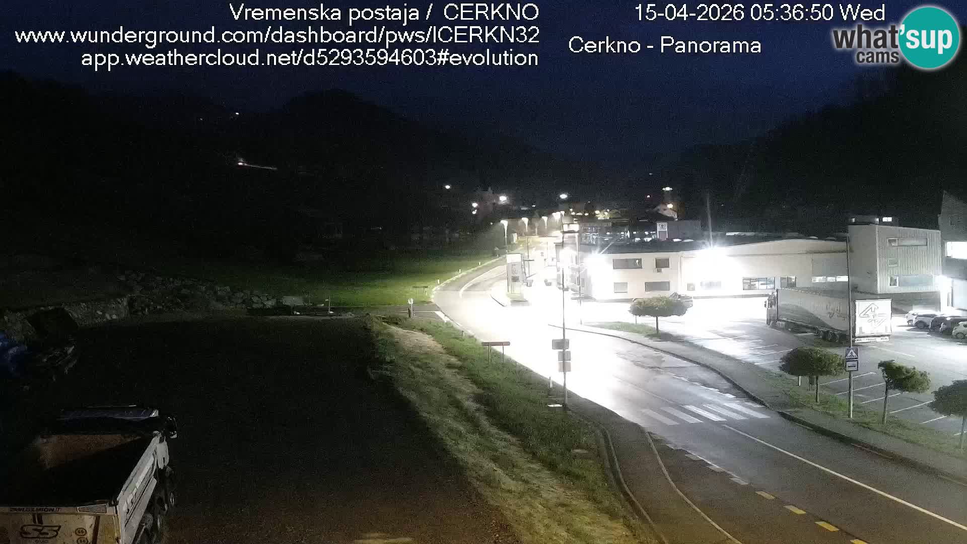 Webcam en direct – Entrée de la ville de Cerkno