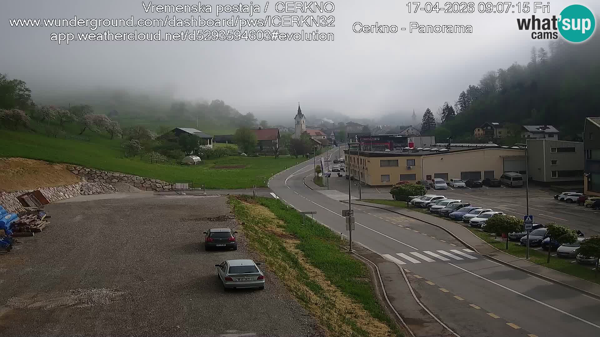 Cerkno city entrance Live Webcam