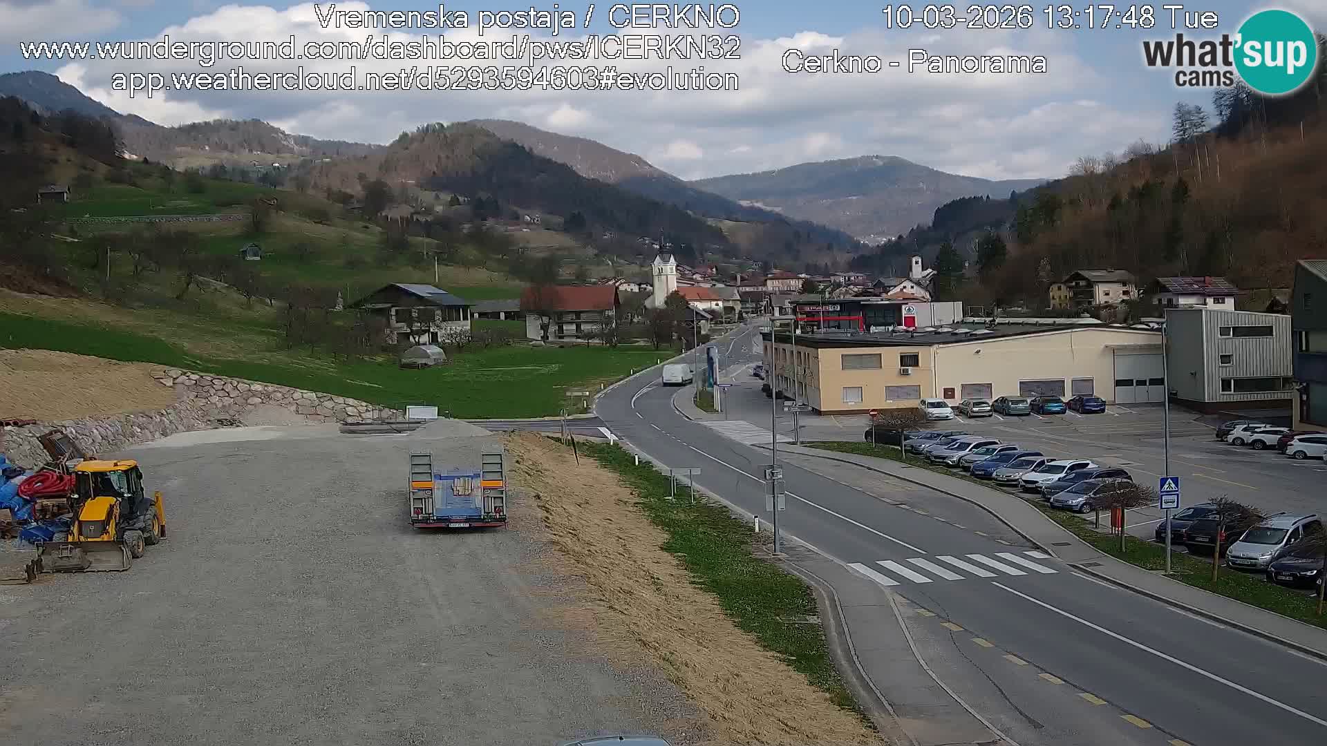 Cerkno entrada a la ciudad Webcam en vivo