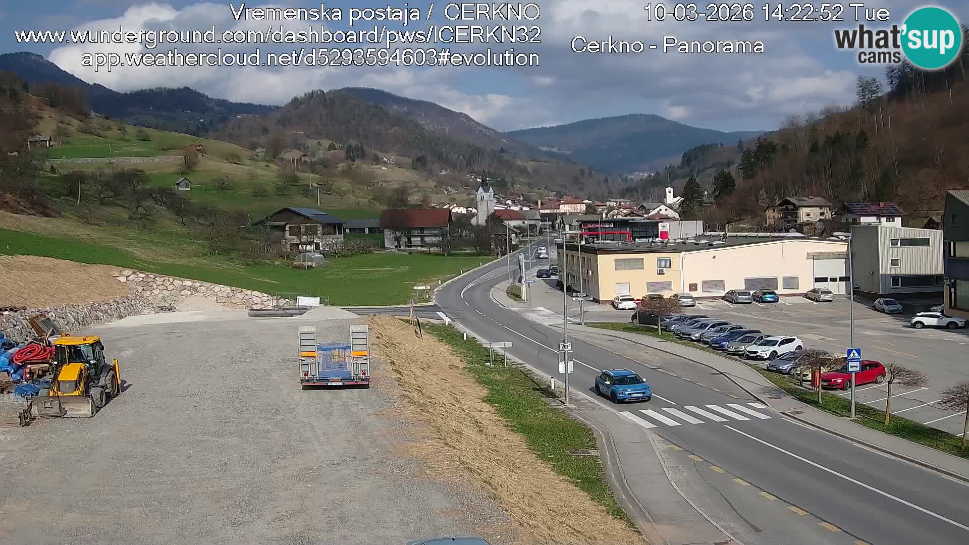 Cerkno entrada a la ciudad Webcam en vivo