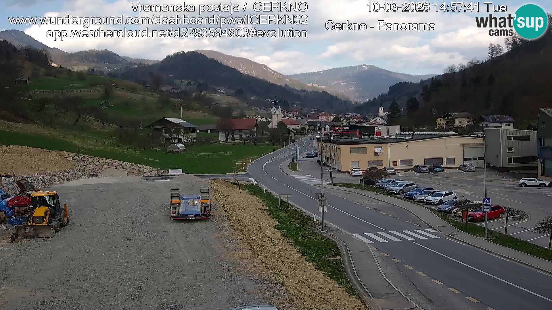 Cerkno entrada a la ciudad Webcam en vivo