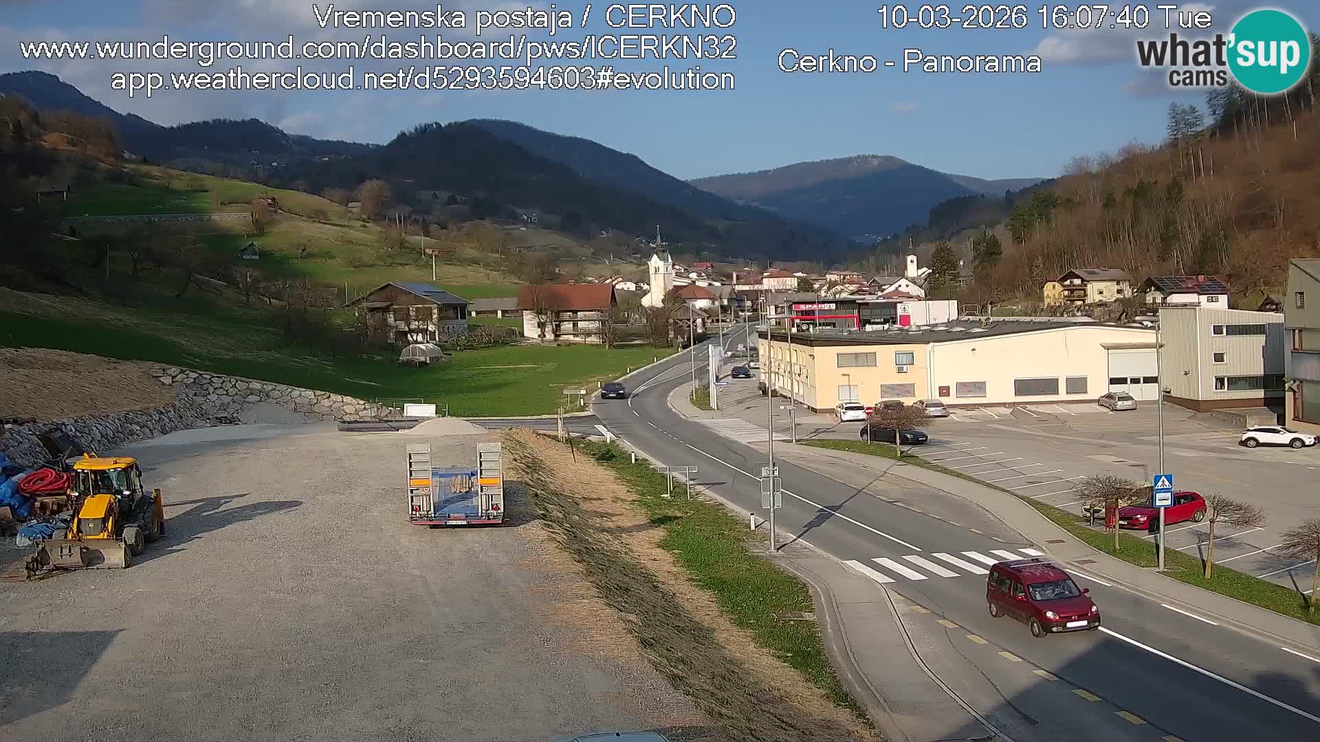 Cerkno entrada a la ciudad Webcam en vivo