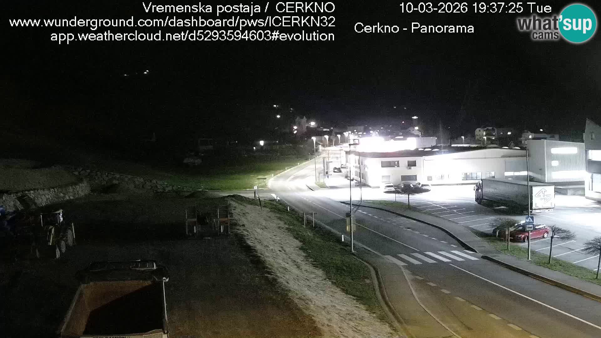 Cerkno city entrance Live Webcam