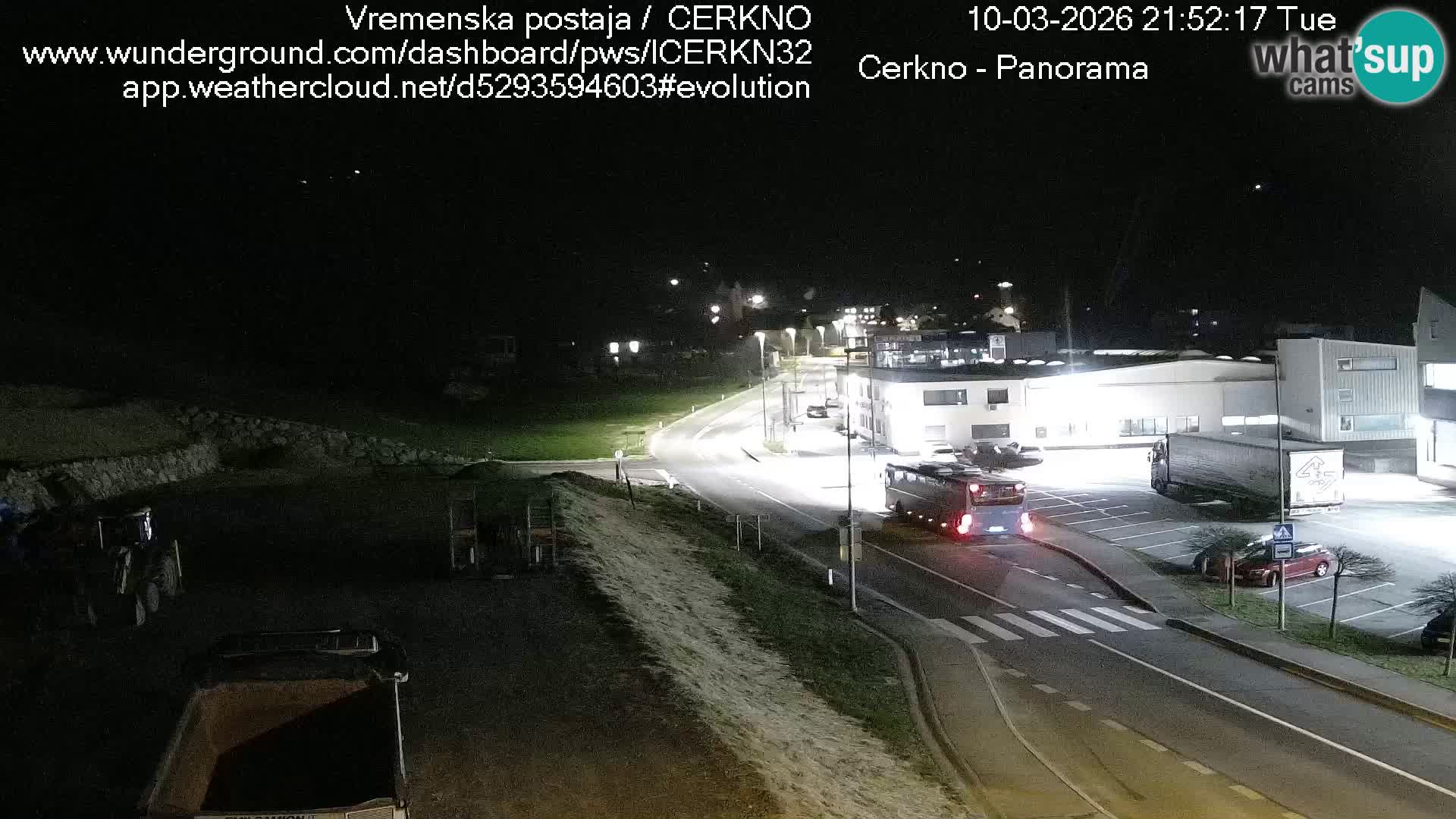 Webcam en direct – Entrée de la ville de Cerkno