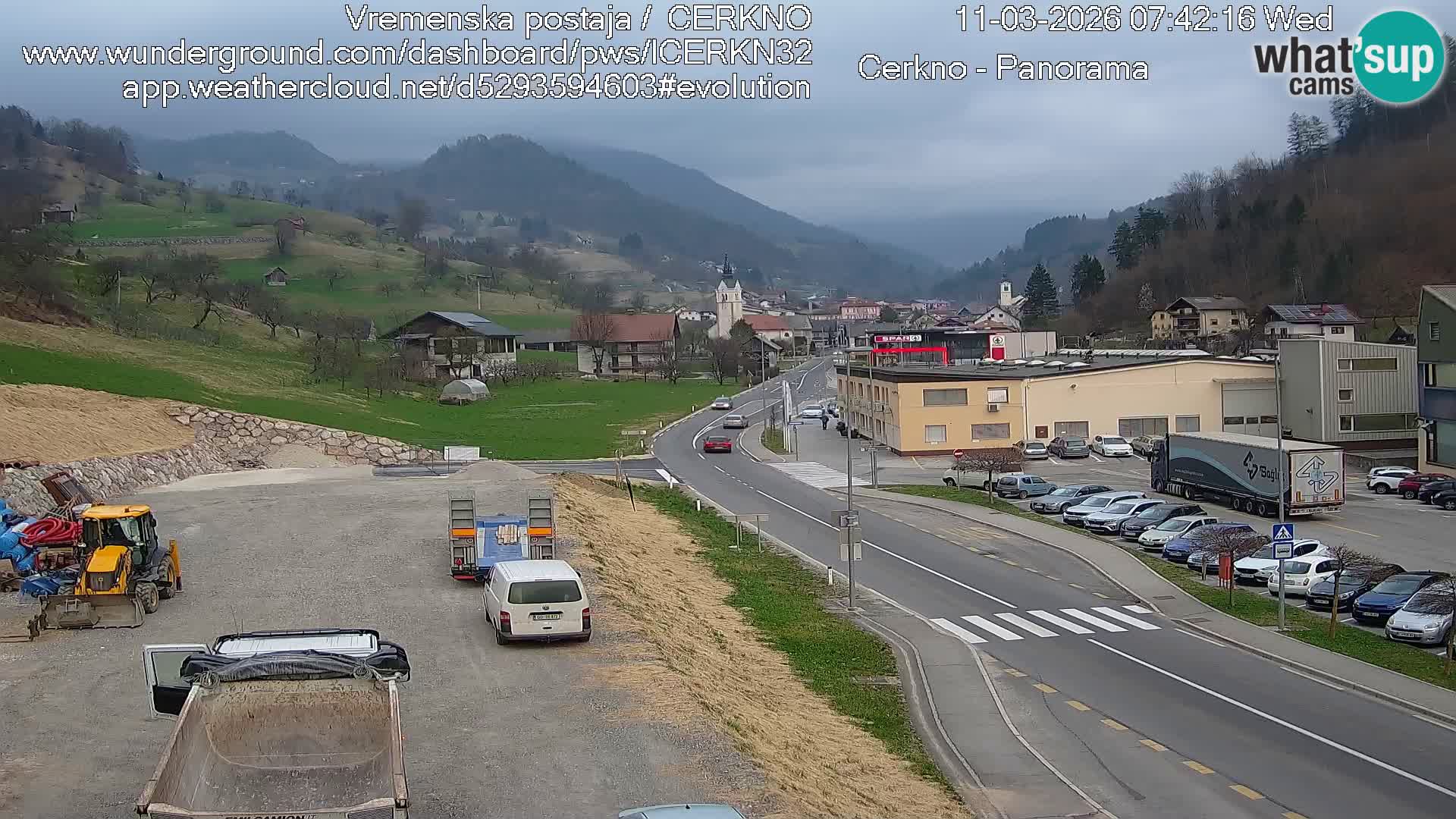 Cerkno entrada a la ciudad Webcam en vivo