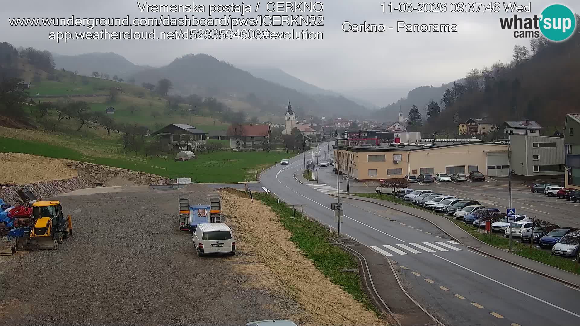 Cerkno entrada a la ciudad Webcam en vivo