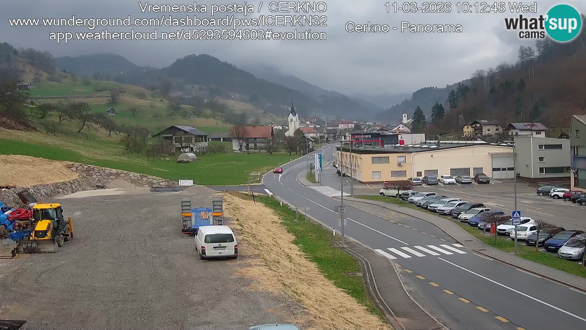 Cerkno city entrance Live Webcam