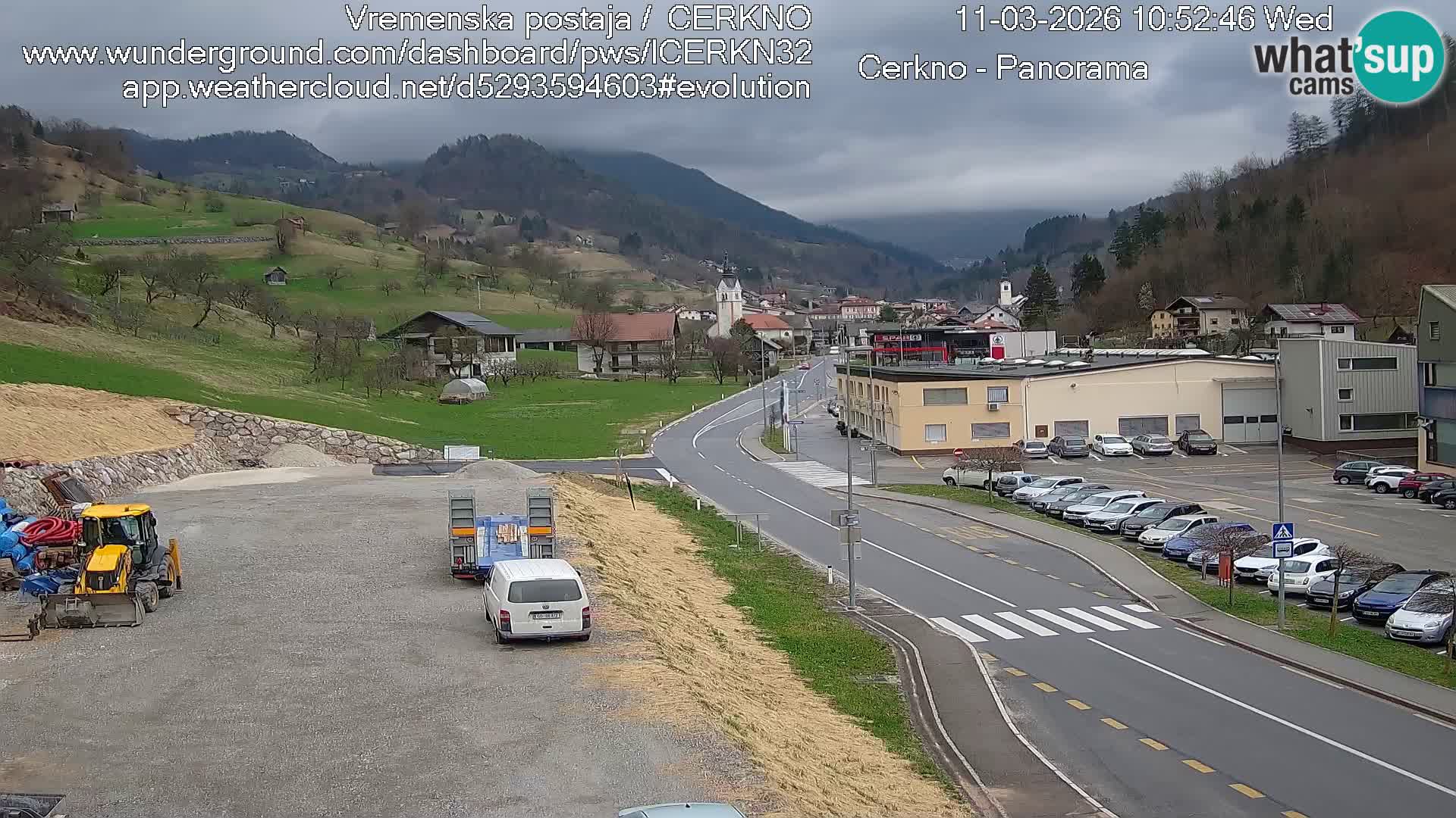 Cerkno entrada a la ciudad Webcam en vivo