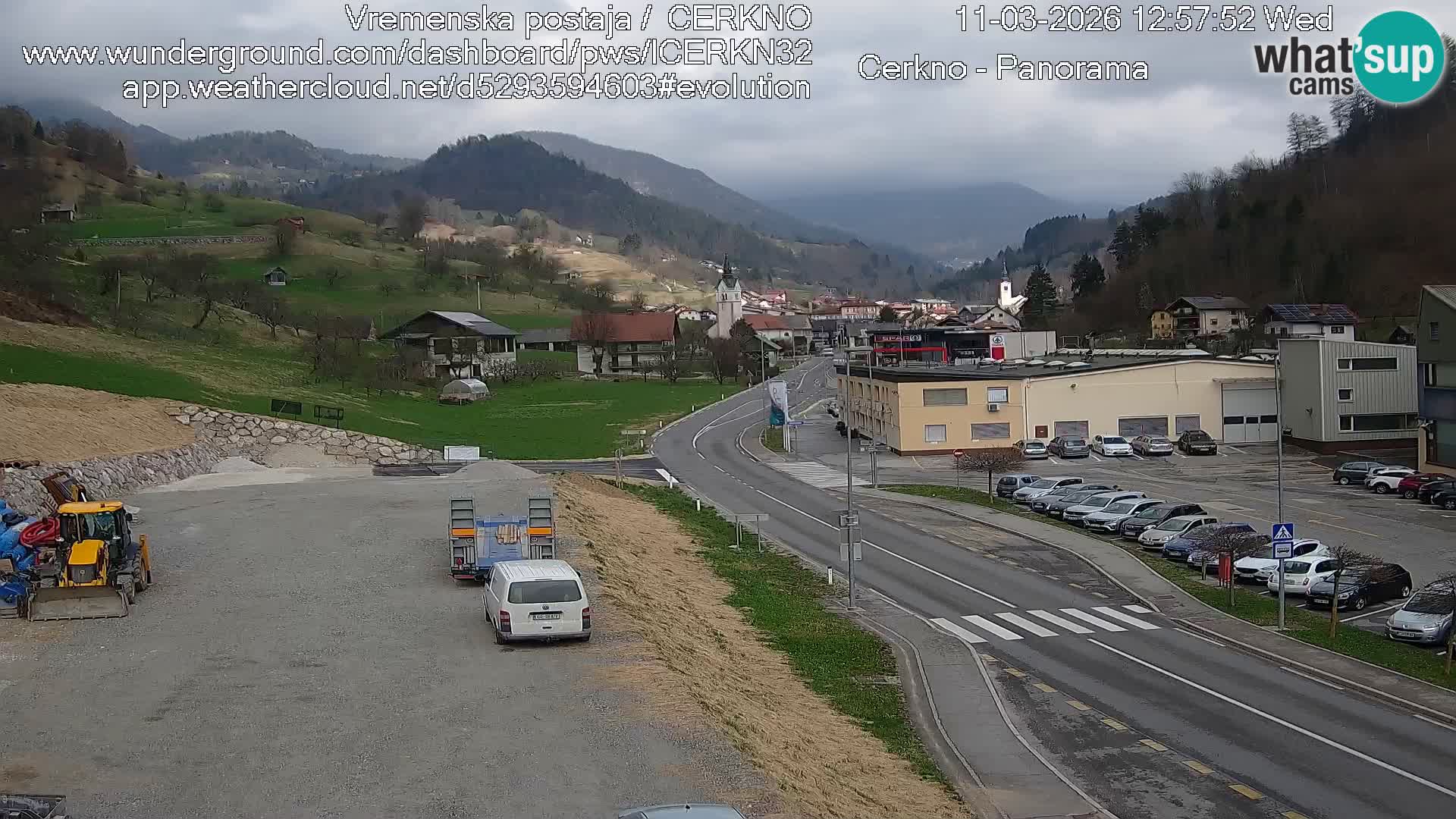 Cerkno city entrance Live Webcam
