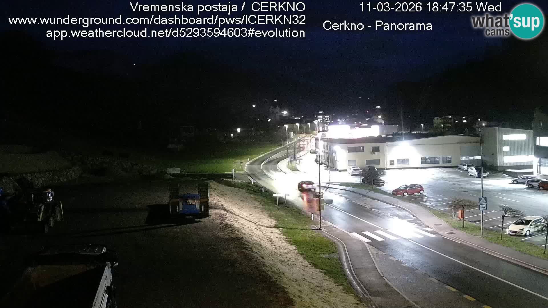 Cerkno city entrance Live Webcam