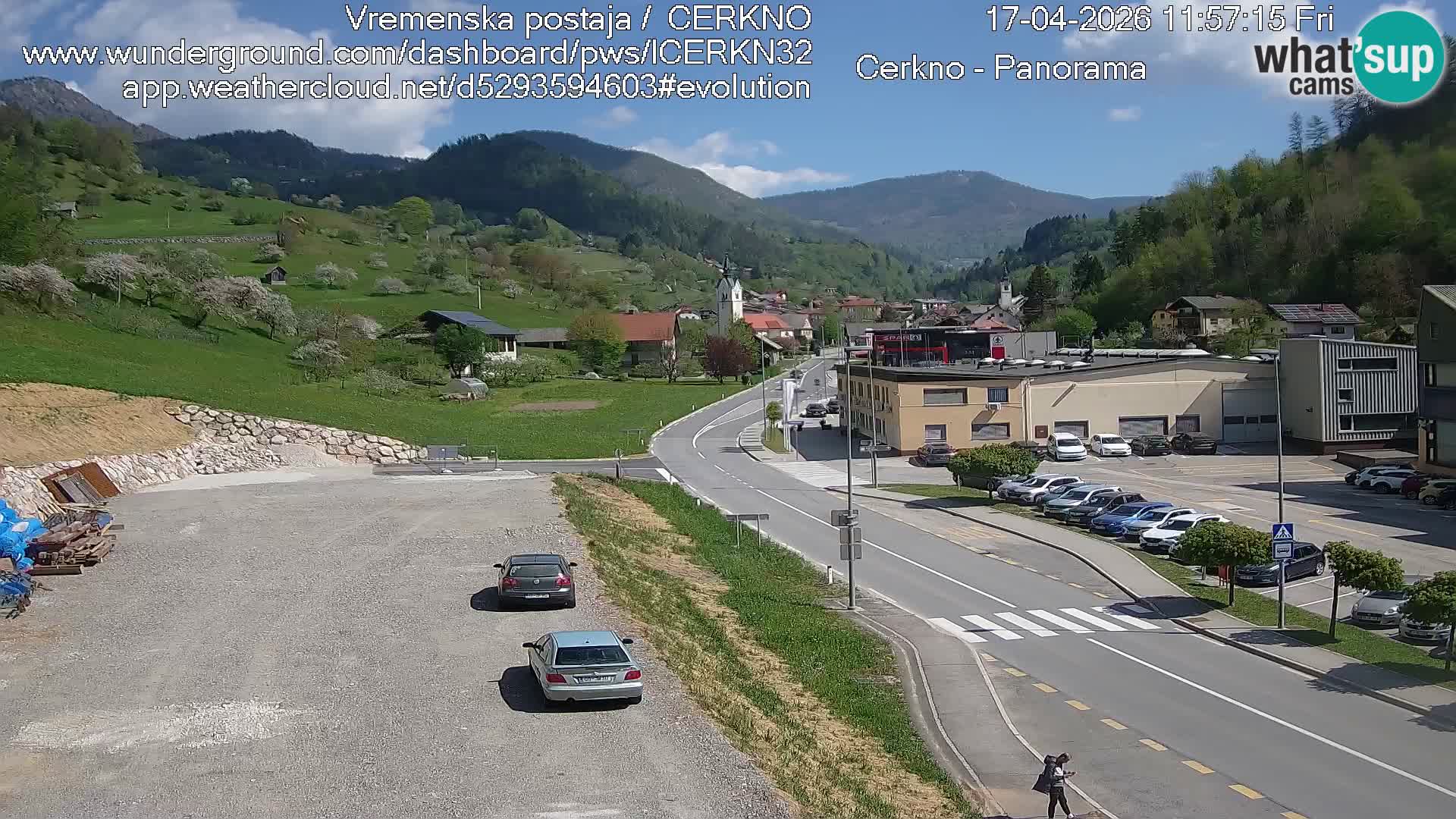 Cerkno city entrance Live Webcam