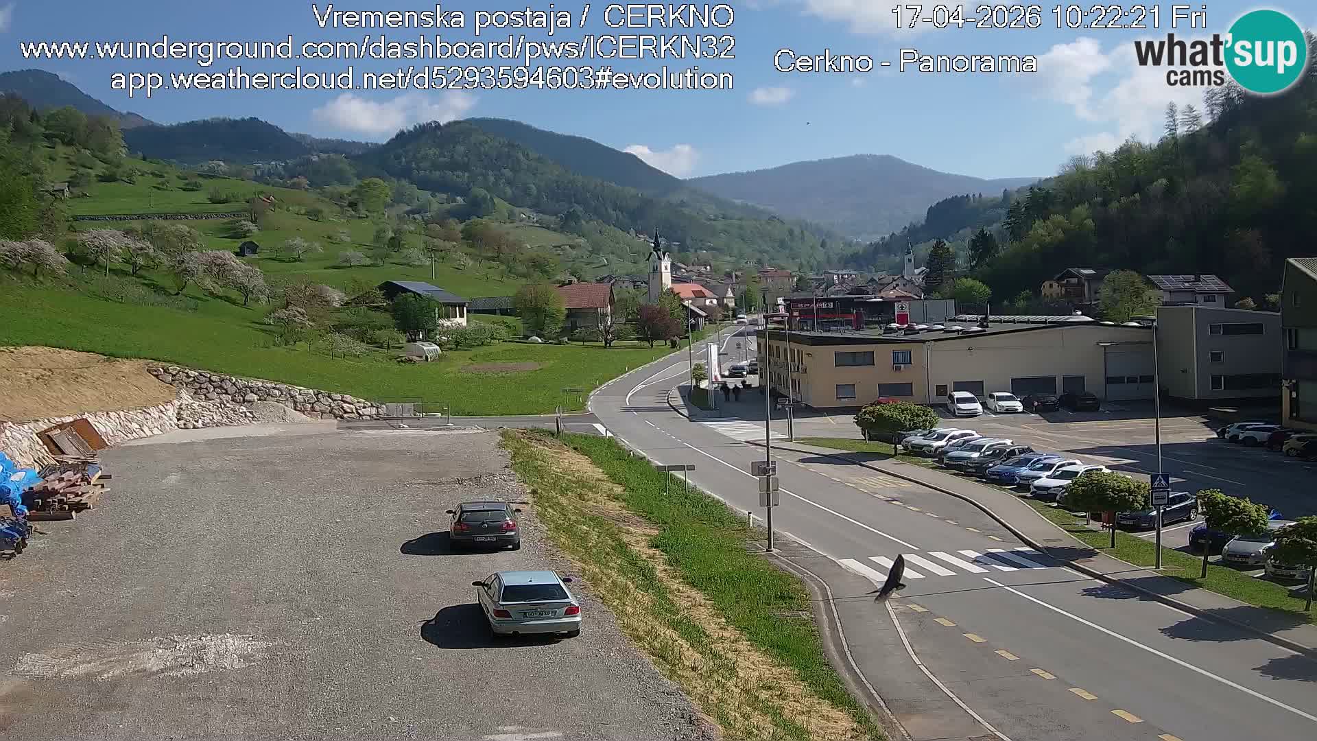 Cerkno entrada a la ciudad Webcam en vivo