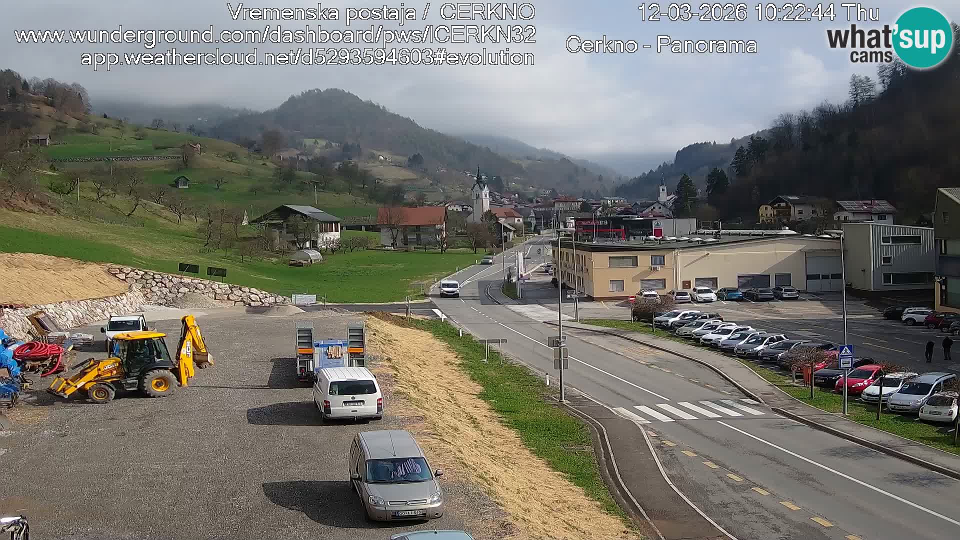 Cerkno city entrance Live Webcam