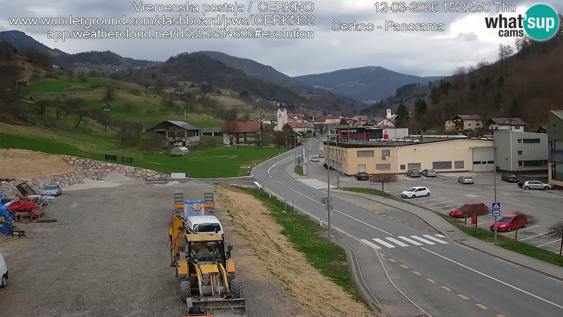 Cerkno entrada a la ciudad Webcam en vivo