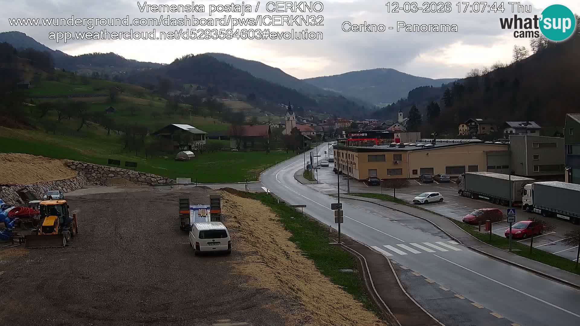 Cerkno city entrance Live Webcam