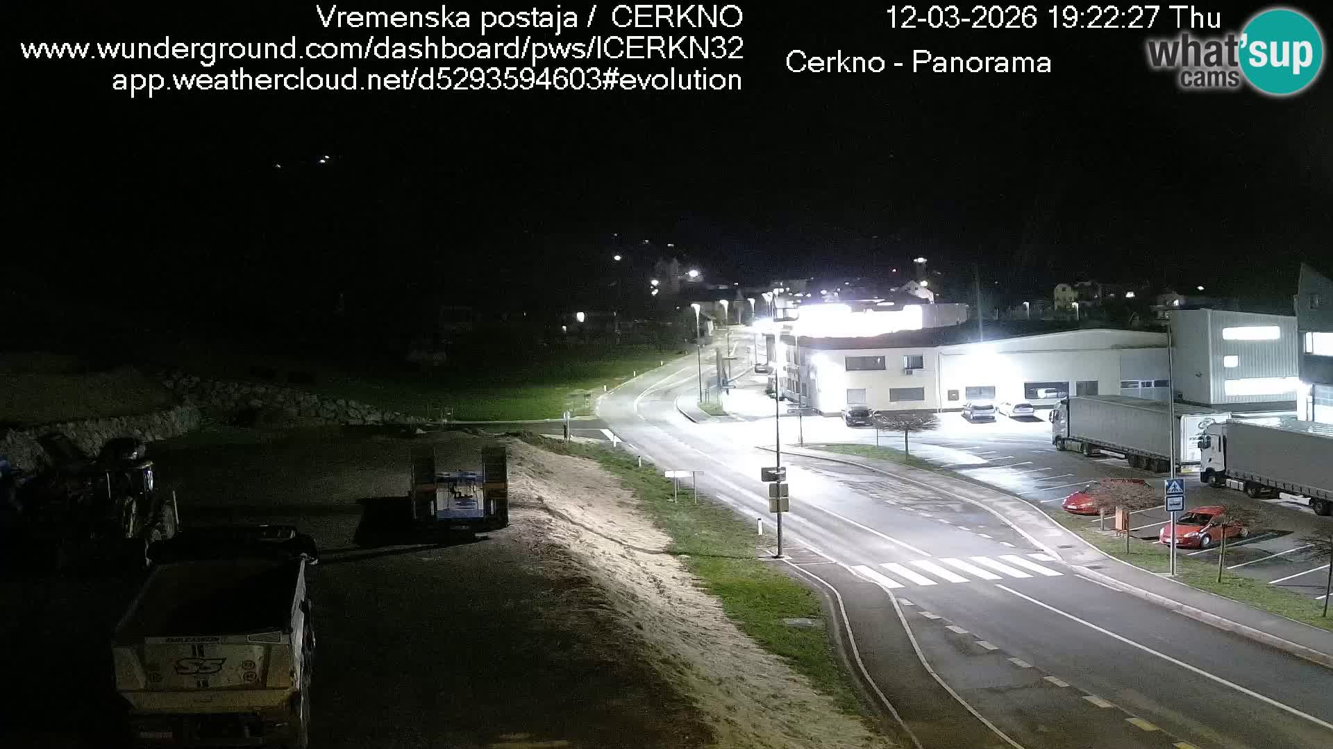 Cerkno city entrance Live Webcam