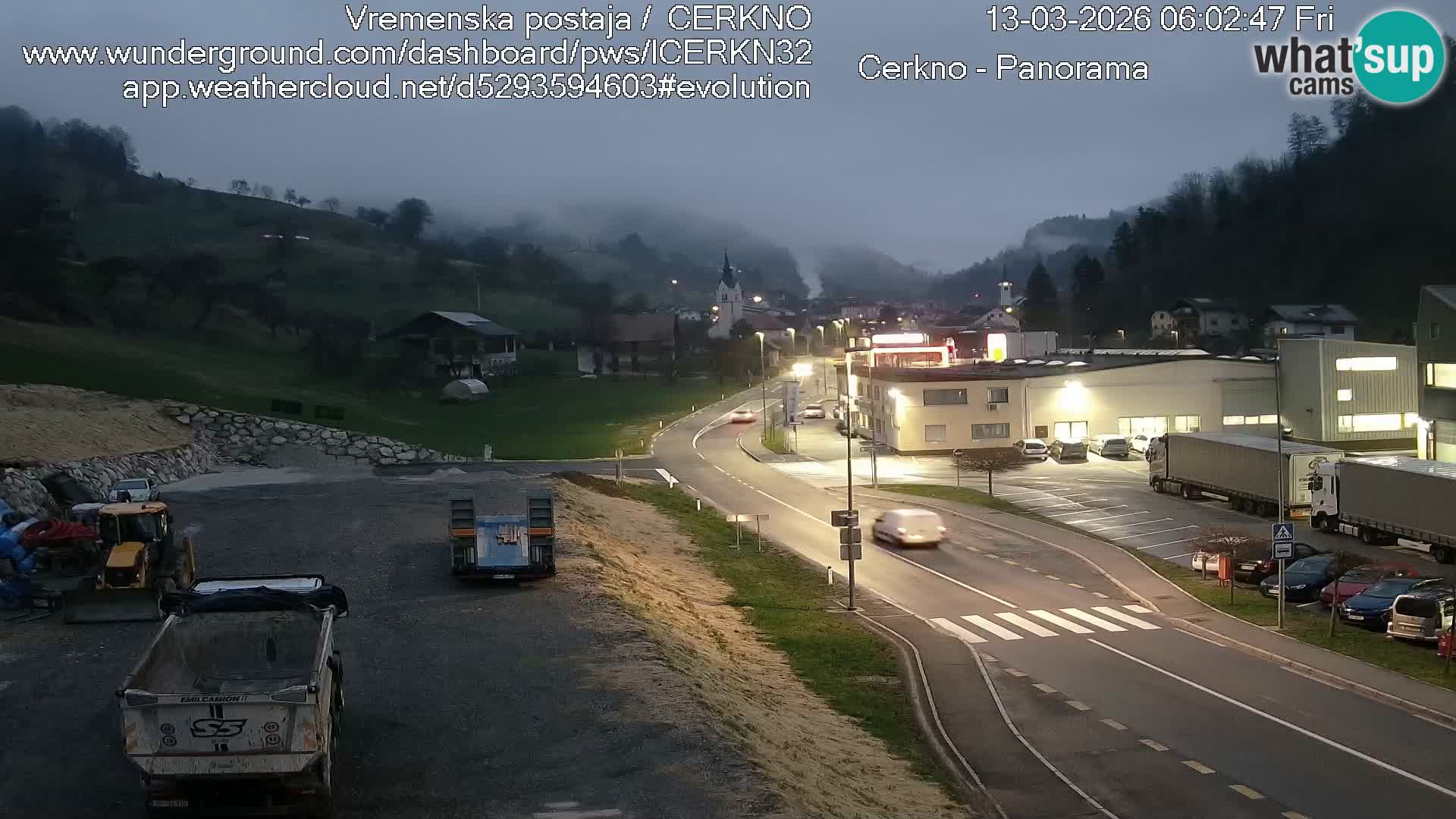 Cerkno city entrance Live Webcam