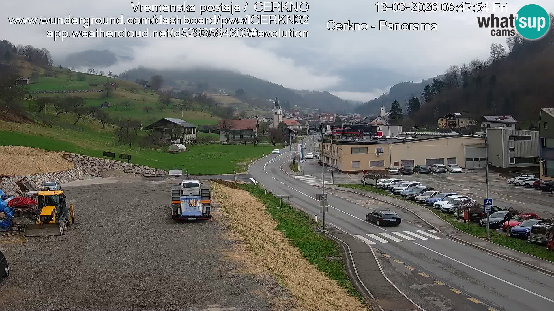 Cerkno city entrance Live Webcam