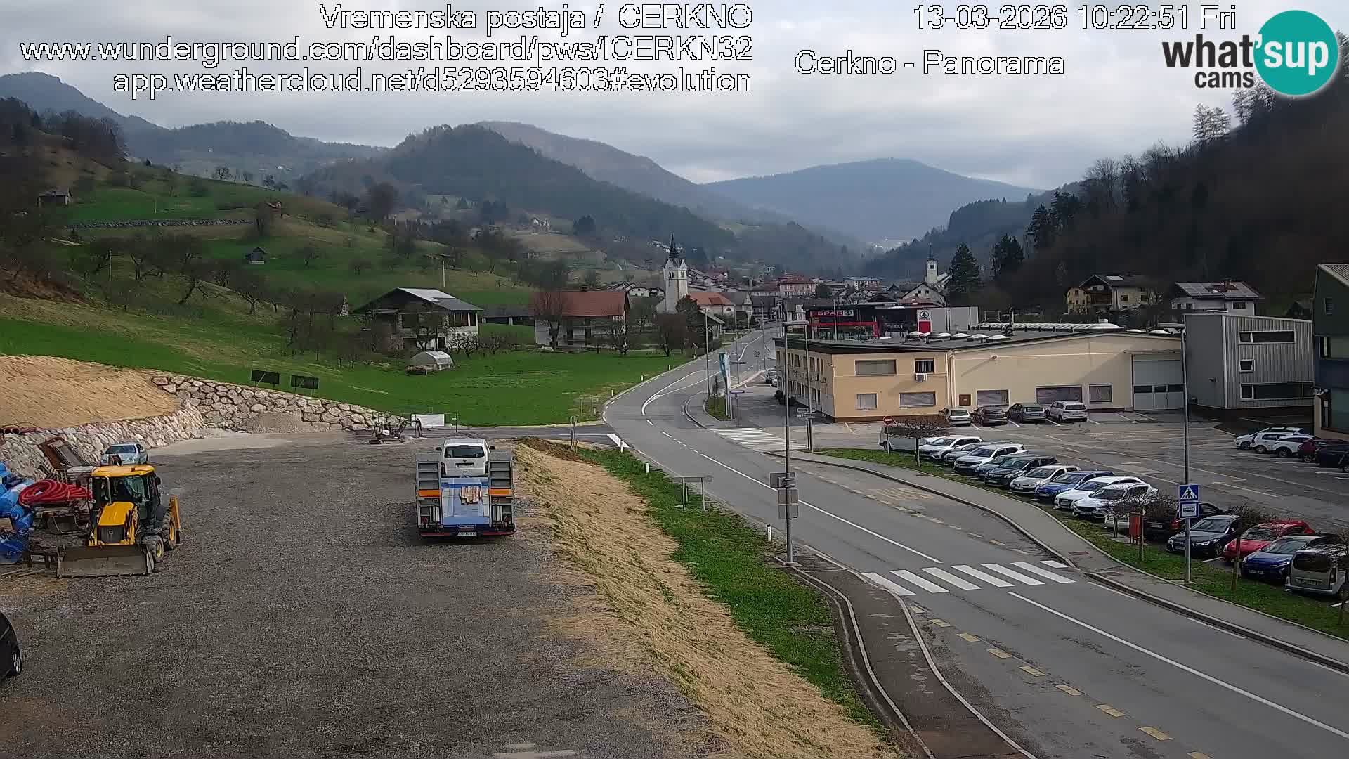 Cerkno city entrance Live Webcam