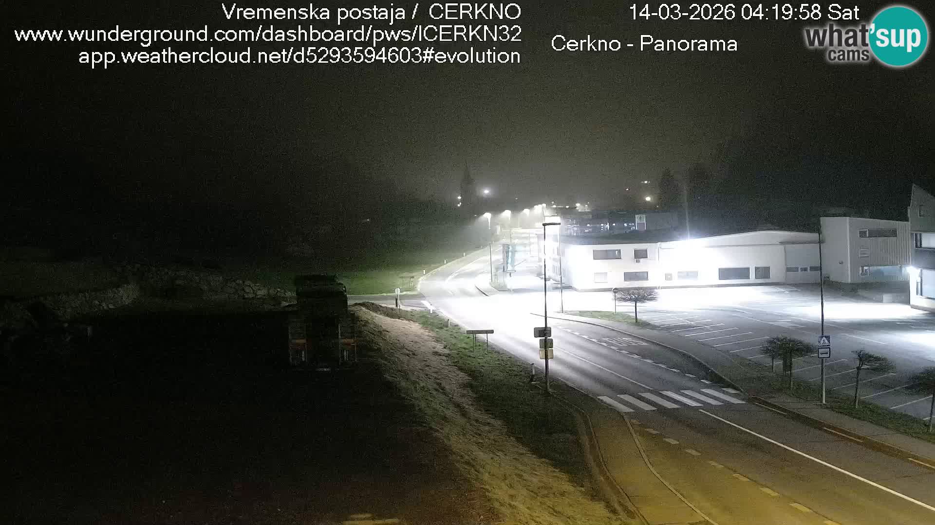 Cerkno city entrance Live Webcam