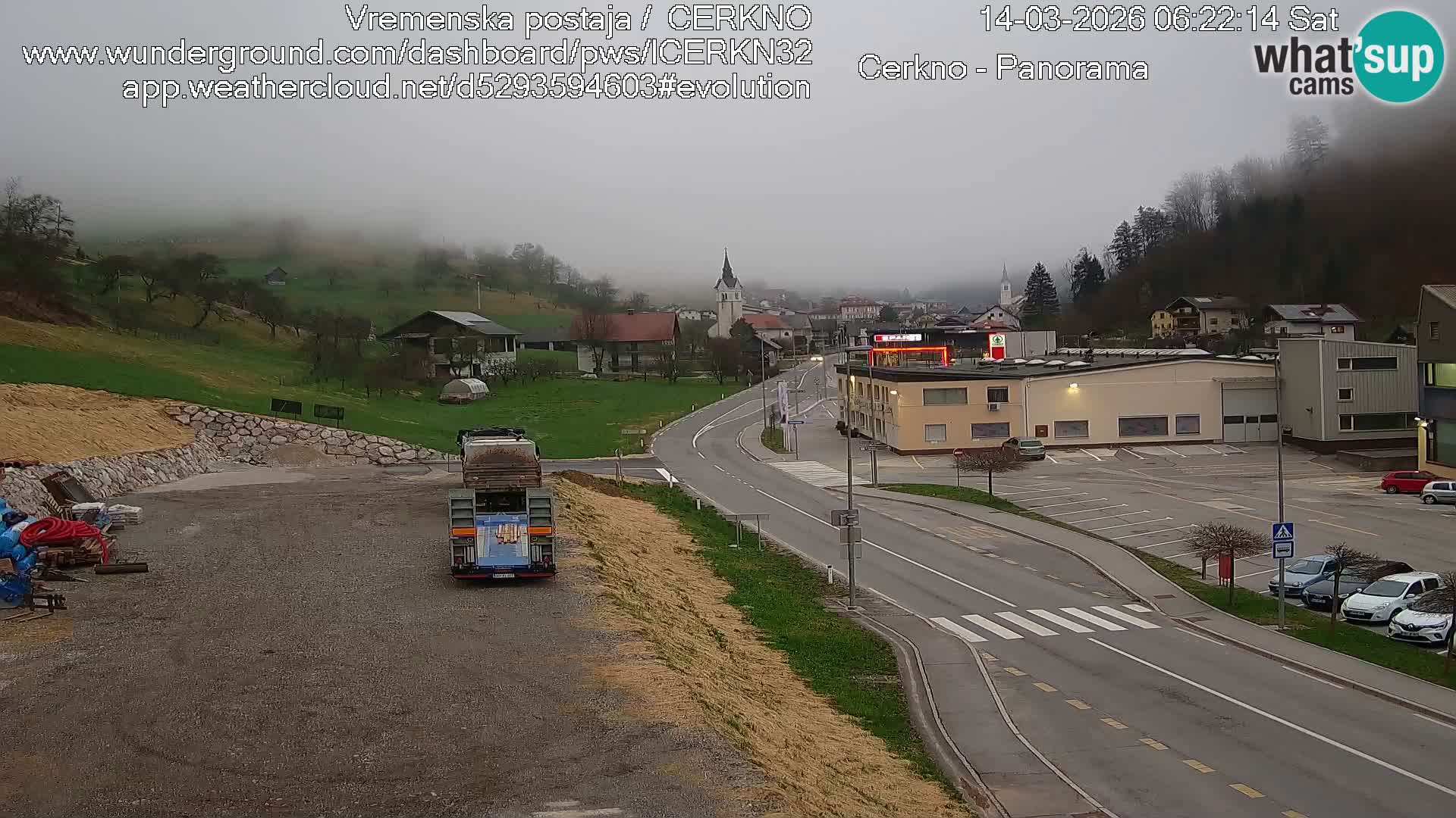 Cerkno city entrance Live Webcam