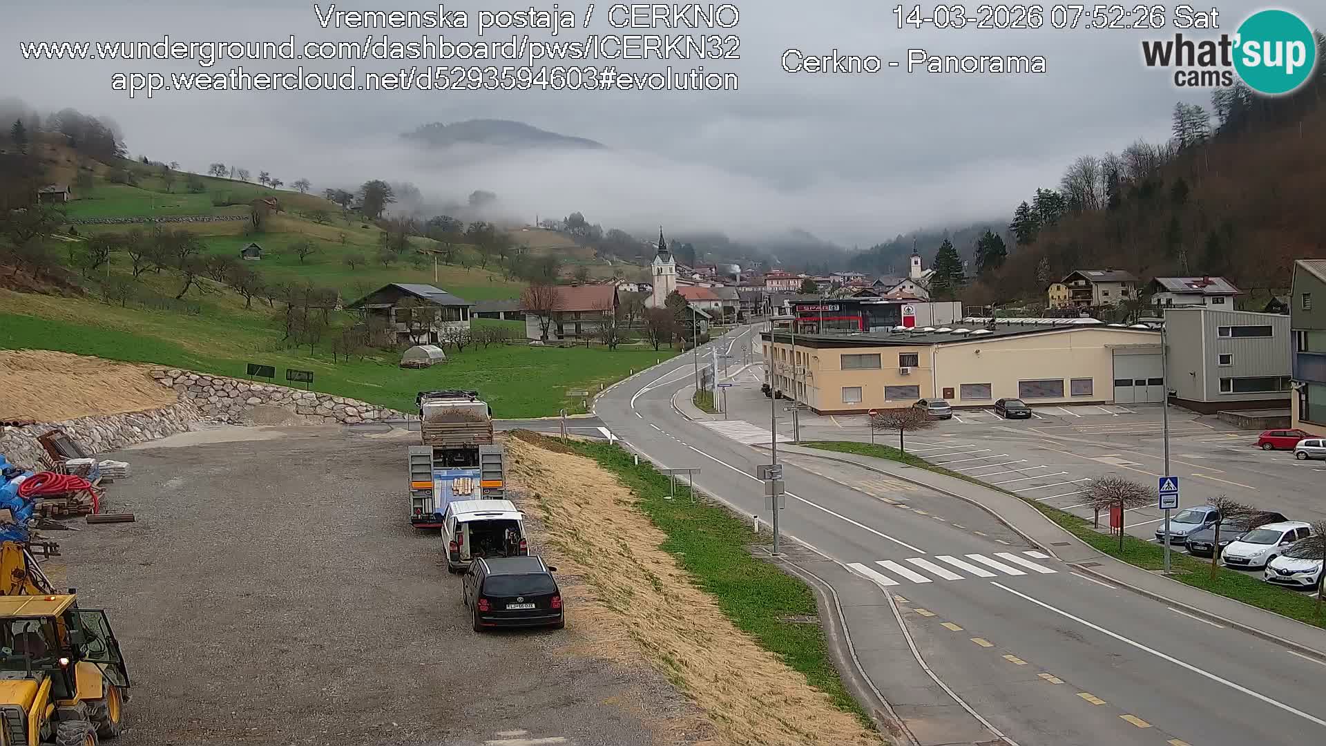 Cerkno city entrance Live Webcam