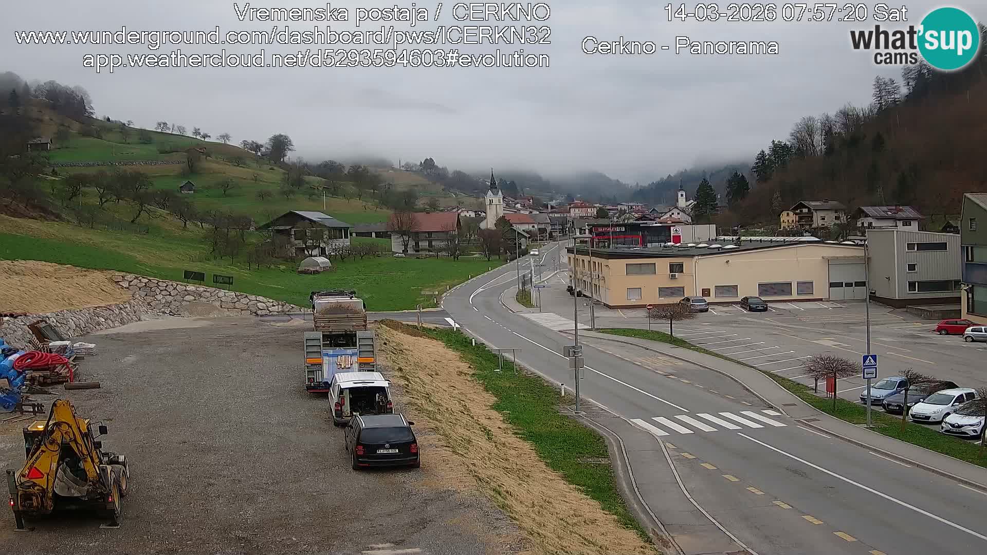 Cerkno entrada a la ciudad Webcam en vivo