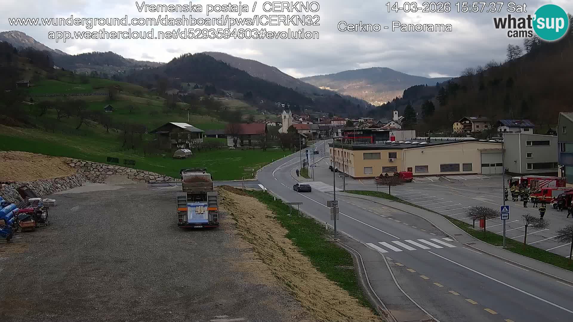 Cerkno city entrance Live Webcam