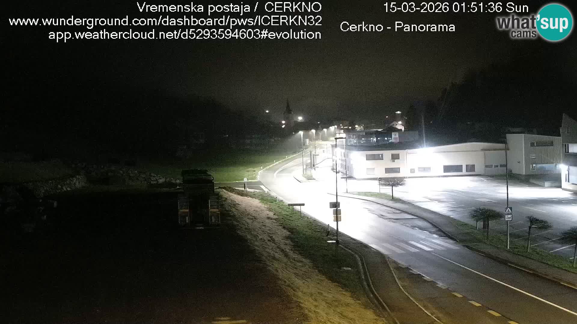 Webcam en direct – Entrée de la ville de Cerkno